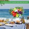 24-Piece Hawaiian Flower Table Centerpieces - Artificial Tropical Palm Leaves & Silk Hibiscus Flowers - Vibrant Luau Party Decorations for Safari, Jungle, Beach BBQ, and Summer Birthday Table Decor
